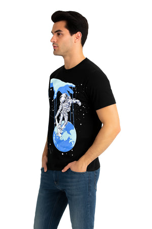 Playera Caballero MC / MANO ASTRO  NEGRO