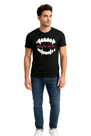 Playera Caballero MC / COLMILLOS  NEGRO