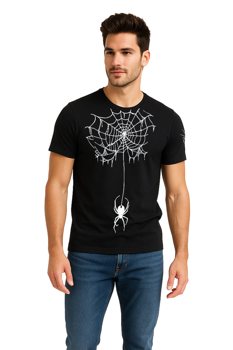 Playera Caballero MC / TELARAÑA  NEGRO