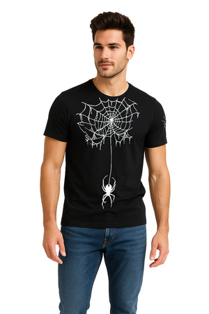 Playera Caballero MC / TELARAÑA  NEGRO
