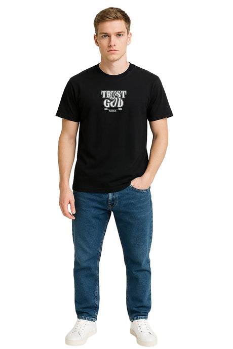 Playera Caballero MC / TRUST GOOD  NEGRO