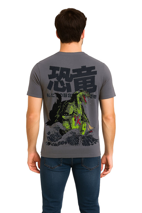 Playera Caballero MC / REPTIL  GRIS/OBSCURO