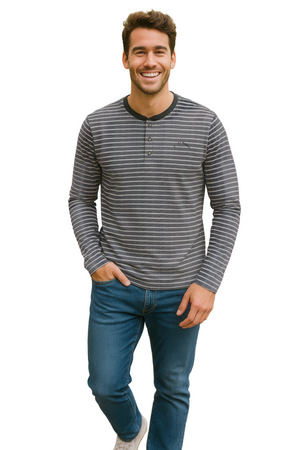 Playera Caballero ML / NEW YORK 86 RAYAS/NEGRO (9042739003615)