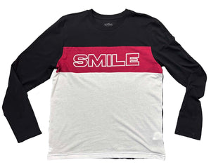 Playera Caballero ML / SMILE  NEGRO/VINO (9059804020959)