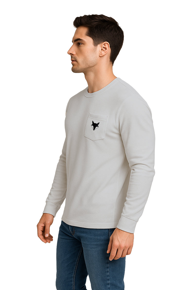 Playera Caballero ML / BOLSA GRIS