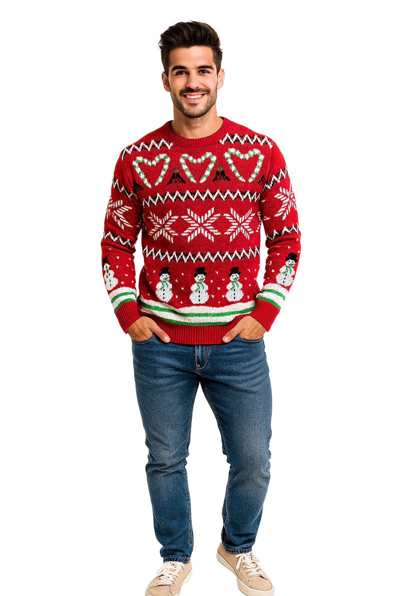 SWETER NAVIDEÑO MUÑECO CUELLO RED