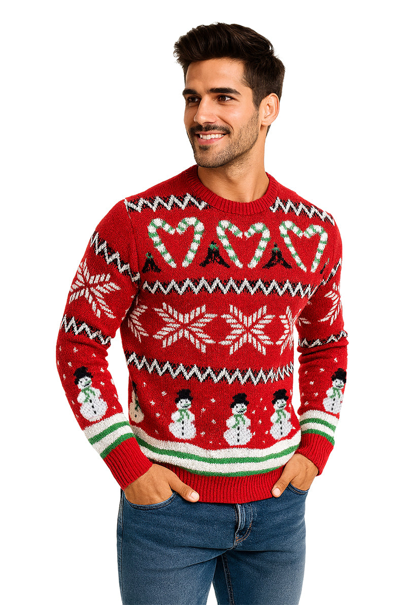 SWETER NAVIDEÑO MUÑECO CUELLO RED