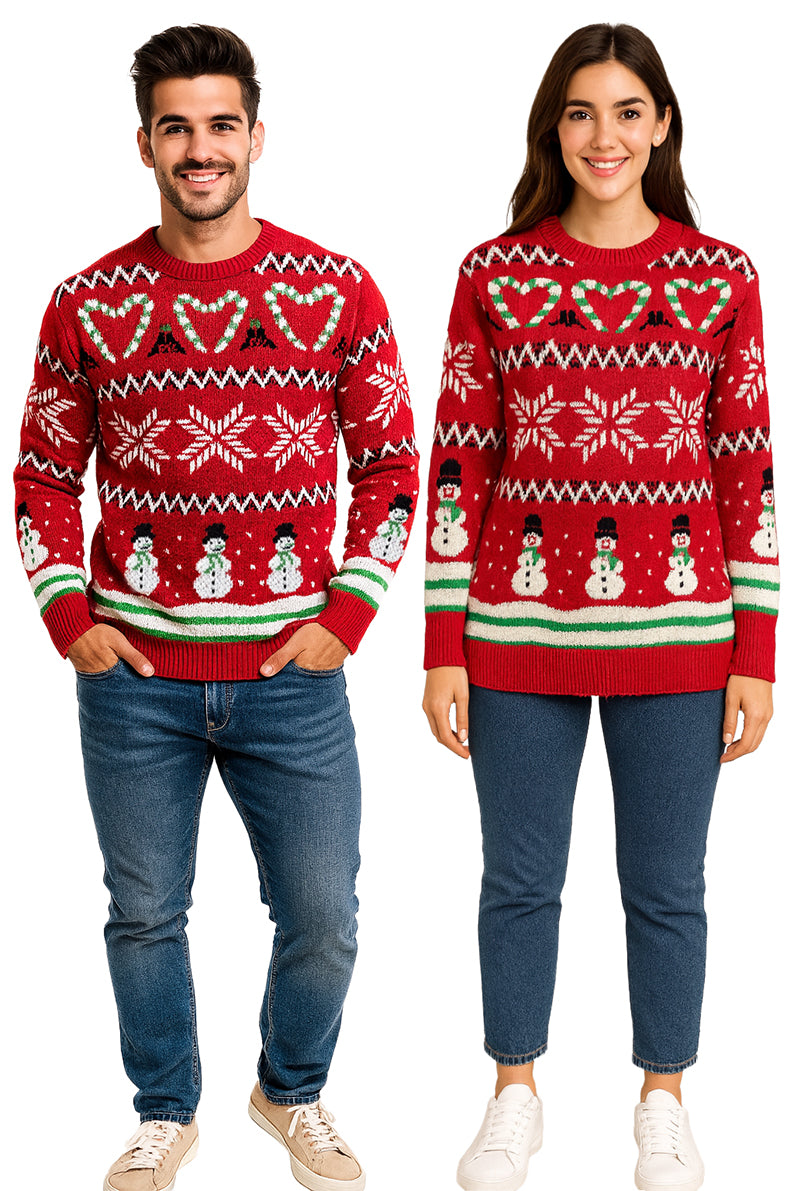 SWETER NAVIDEÑO MUÑECO CUELLO RED