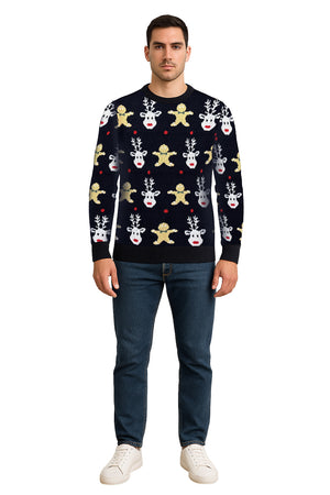 SWETER NAVIDEÑO GALLETA CUELLO RED NEGRO