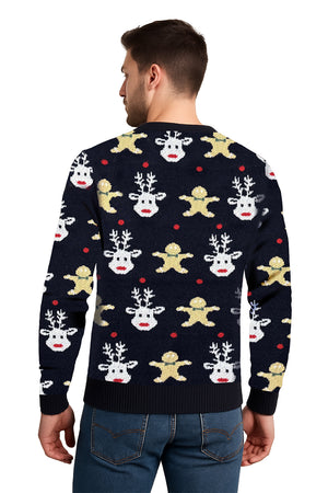 SWETER NAVIDEÑO GALLETA CUELLO RED NEGRO