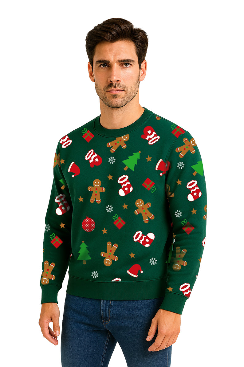 SUDADERA NAVIDEÑA  VERDE