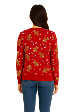 SUDADERA CARAMELO NAVIDEÑA  ROJO