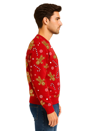 SUDADERA CARAMELO NAVIDEÑA  ROJO