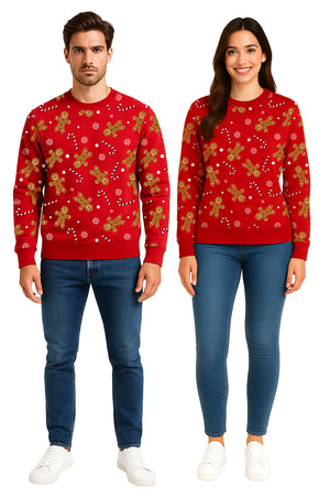 SUDADERA CARAMELO NAVIDEÑA  ROJO