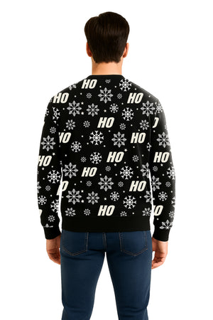 SUDADERA HO HO NAVIDEÑA  NEGRO