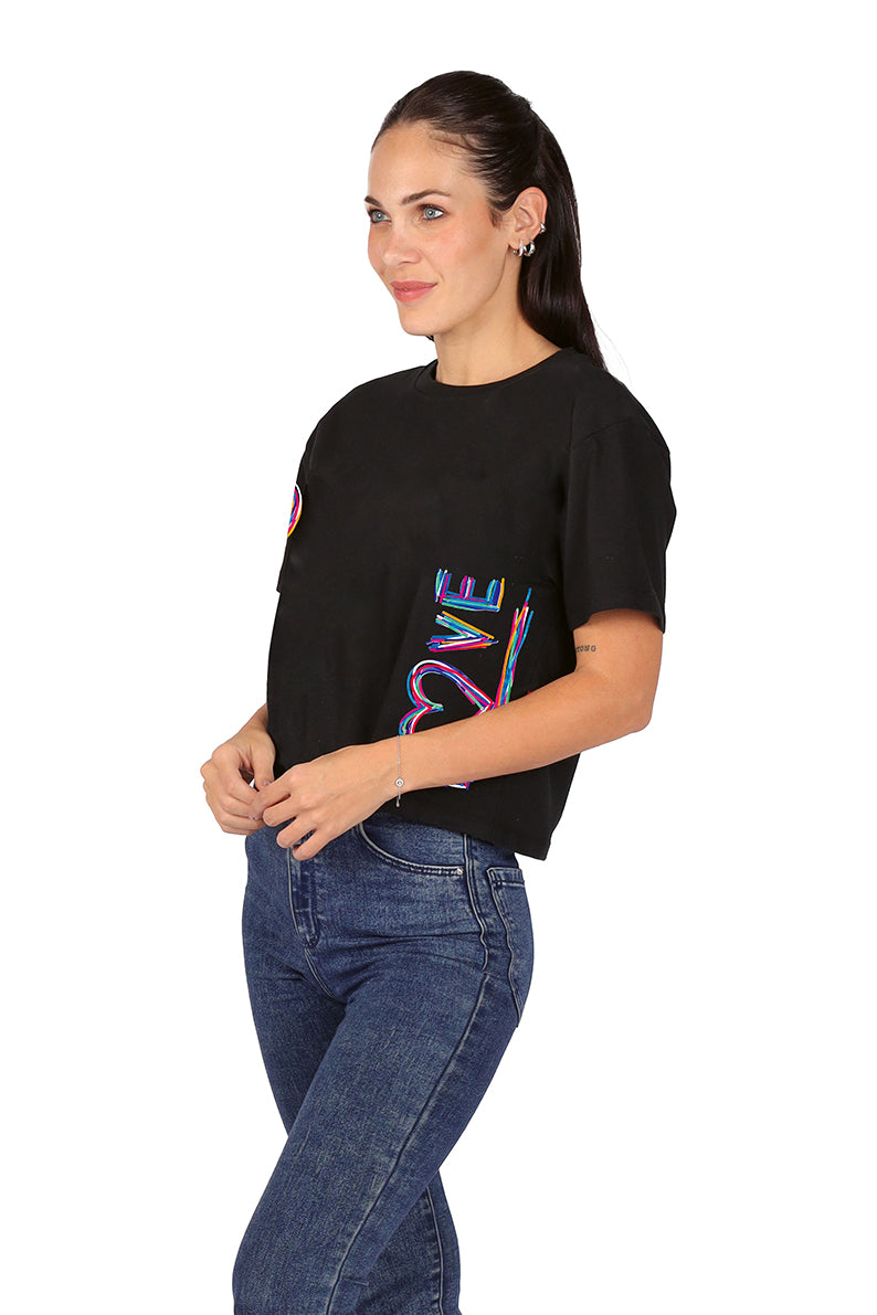 Playera Dama MC / LOVE COLORES (8890452377823)