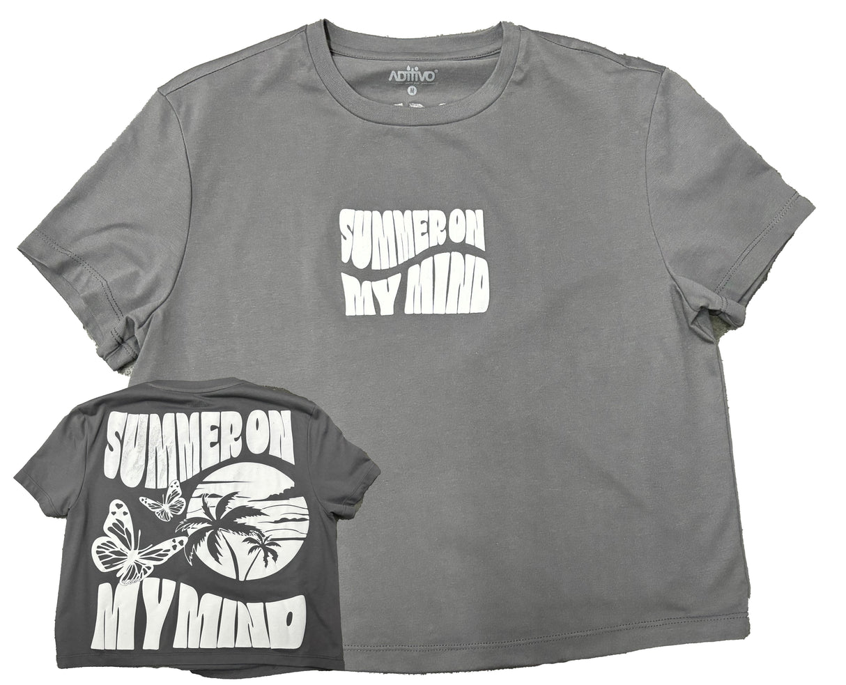 Playera Dama MC / SUMMER GRIS/RATA (8969318990047)