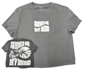 Playera Dama MC / SUMMER GRIS/RATA (8969318990047)