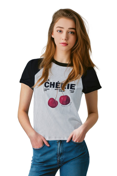 Playera Dama MC / CHERIE BLA (8969488990431)