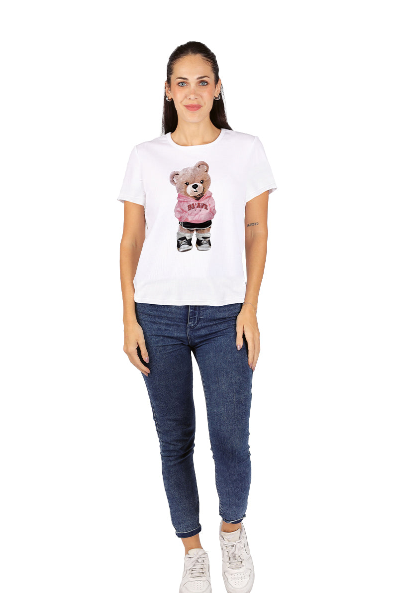 Playera Dama MC / OSO MARTINI BLANCO (9028743168223)