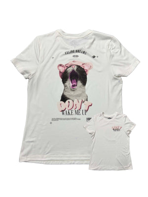 Playera Dama MC / FELINE DREAMS  HUESO (9000248312031)