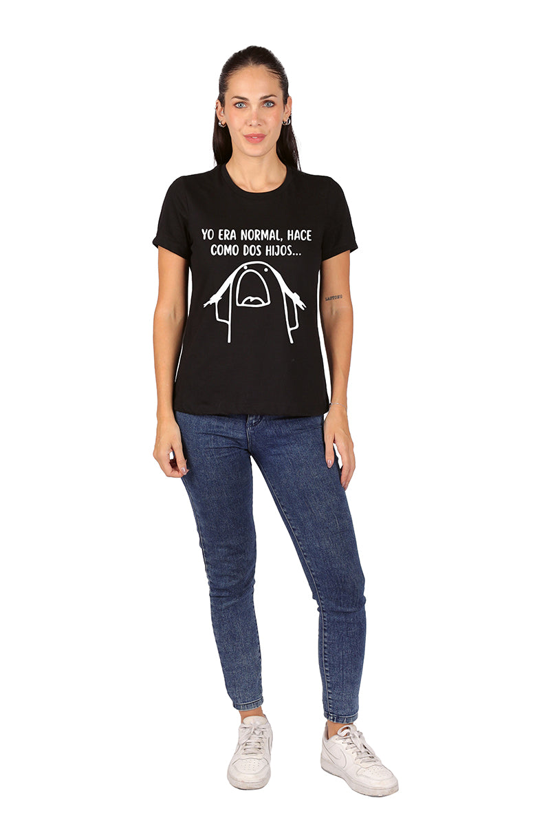 Playera Dama MC / DOS HIJOS NEGRO (9028787470559)