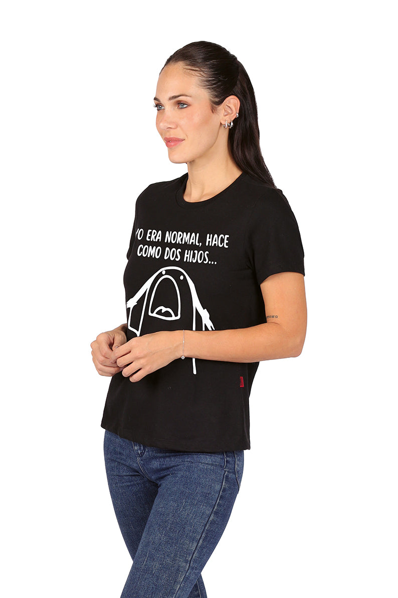 Playera Dama MC / DOS HIJOS NEGRO (9028787470559)