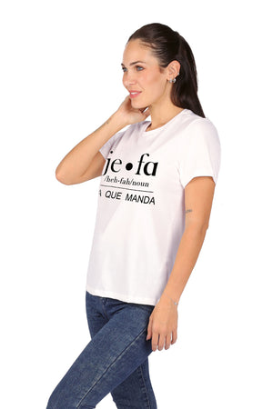 Playera Dama MC / JEFA BLANCO (9028799463647)