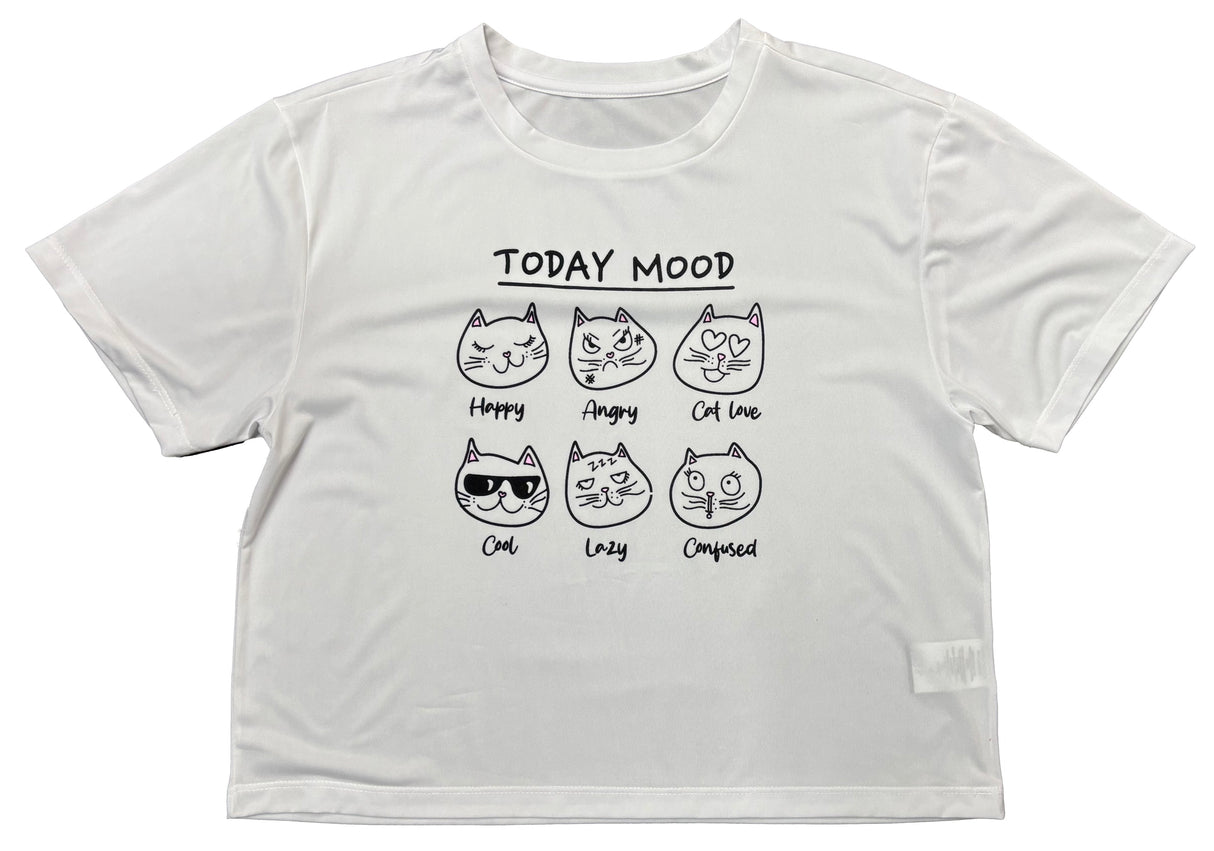 Playera Dama MC / CAT MOOD ROS (9064886534367)