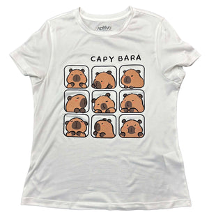 Playera Dama MC / CAPYBARA  HUESO (9063711604959)