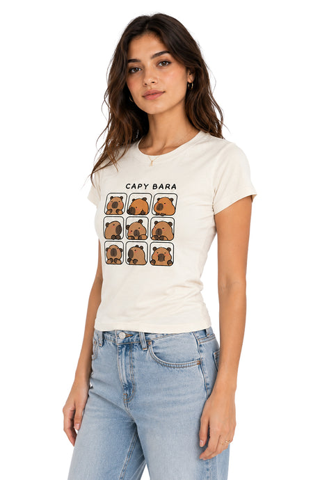 Playera Capybara Hueso