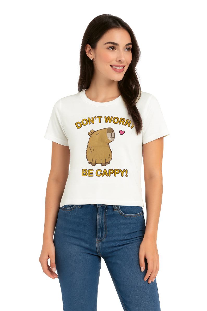 Playera Dama MC / BE CAPPY  HUESO (9090048786655)