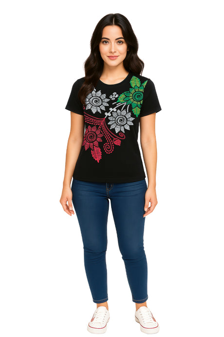 Playera Dama MC / BORD MEX  NEGRO (9095534772447)