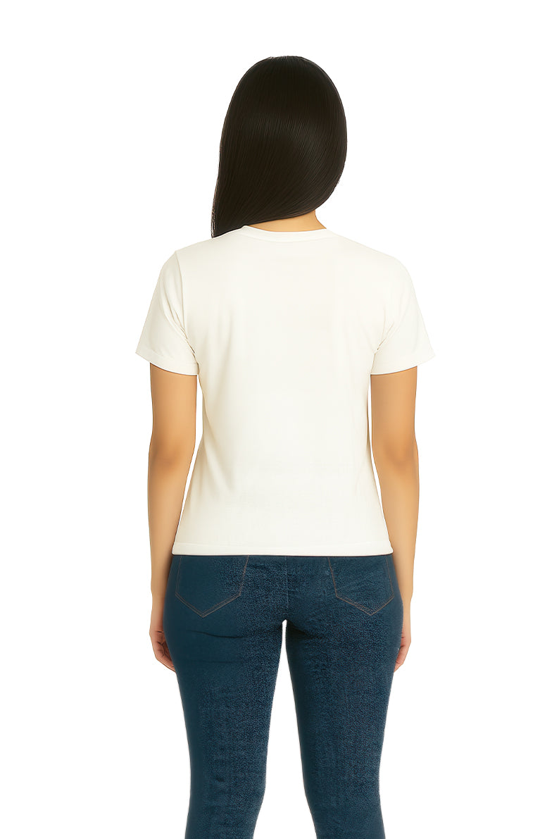 Playera Dama MC / MARI PUFF HUESO (9095150731487)