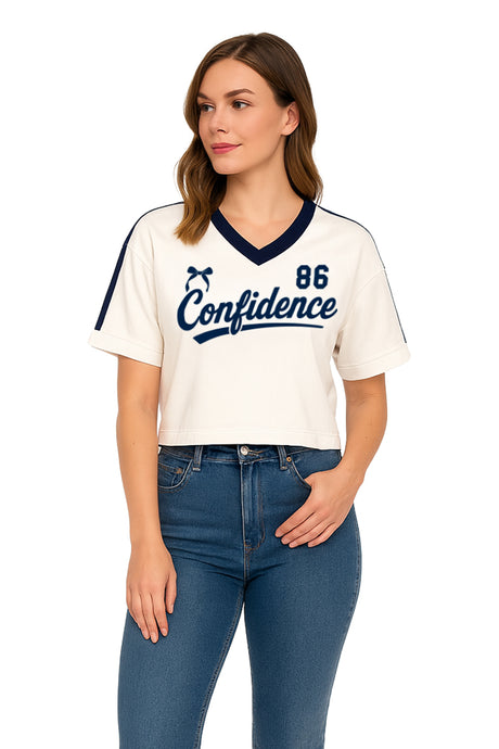 Playera Dama MC / BIES EN MANGAS AVENA