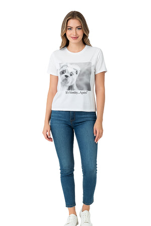 Playera Dama MC / AGAIN  BLANCO (9095811399903)