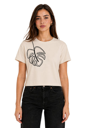 Playera Hoja bordada