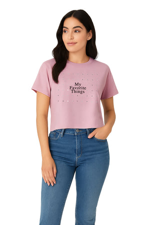 Playera Dama MC / THINGS  ROSA