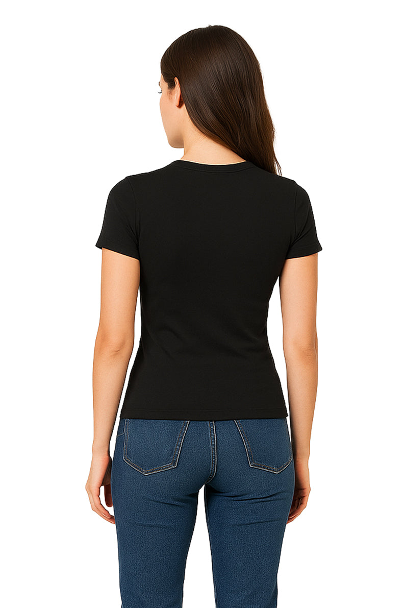 Playera Dama MC / ESTERNON  NEGRO
