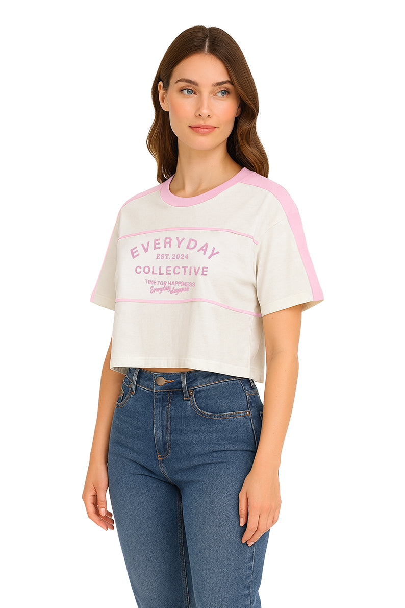 Playera Dama MC / COLLECTIVE HUESO/ROSA