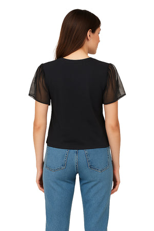 Playera Dama MC / BESO SANGRIENTO  NEGRO