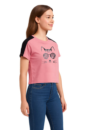 Playera Dama MC / GOOD VIBES DUSTY/NEGRO