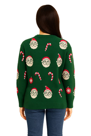 SWETER NAVIDEÑO SANTA CUELLO RED VERDE
