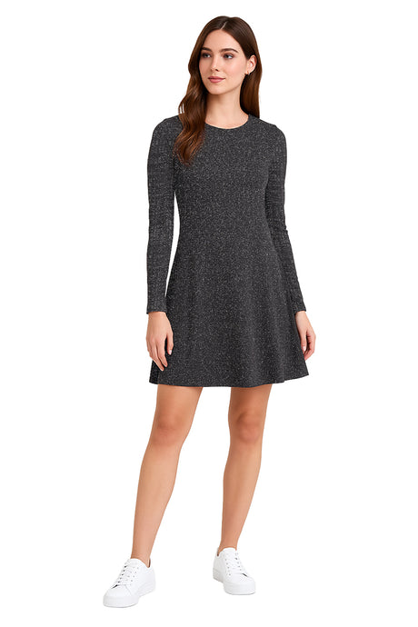 Vestido Dama ML / BRILLOS  NEGRO