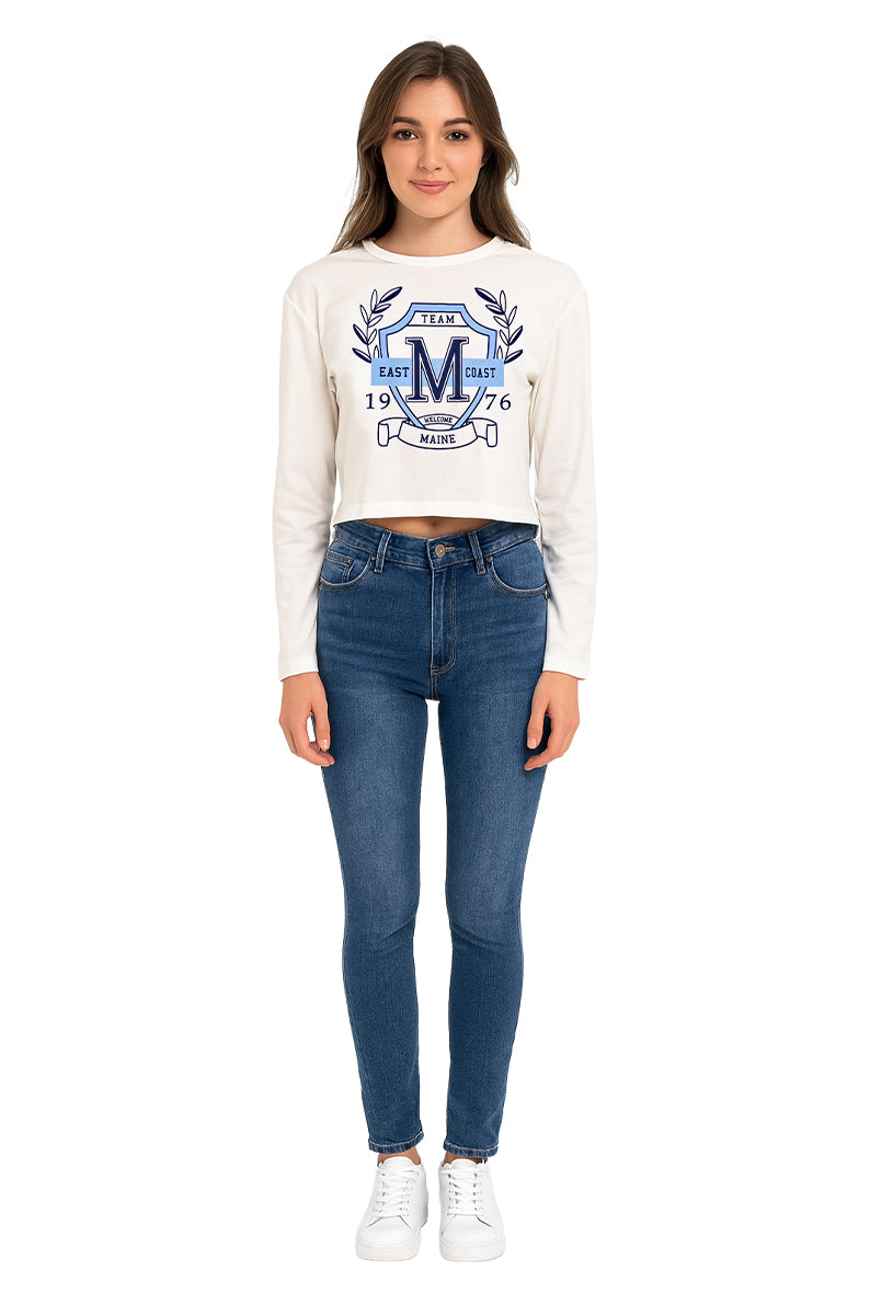 Playera Dama ML / TEAM "M" HUESO