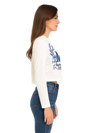 Playera Dama ML / TEAM "M" HUESO