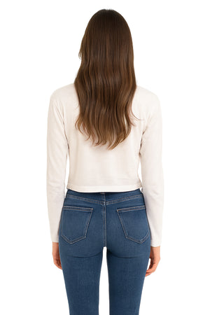 Playera Dama ML / TEAM "M" HUESO