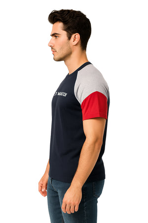 Playera Caballero MC / CONFIDENCE  MARINO/ROJO