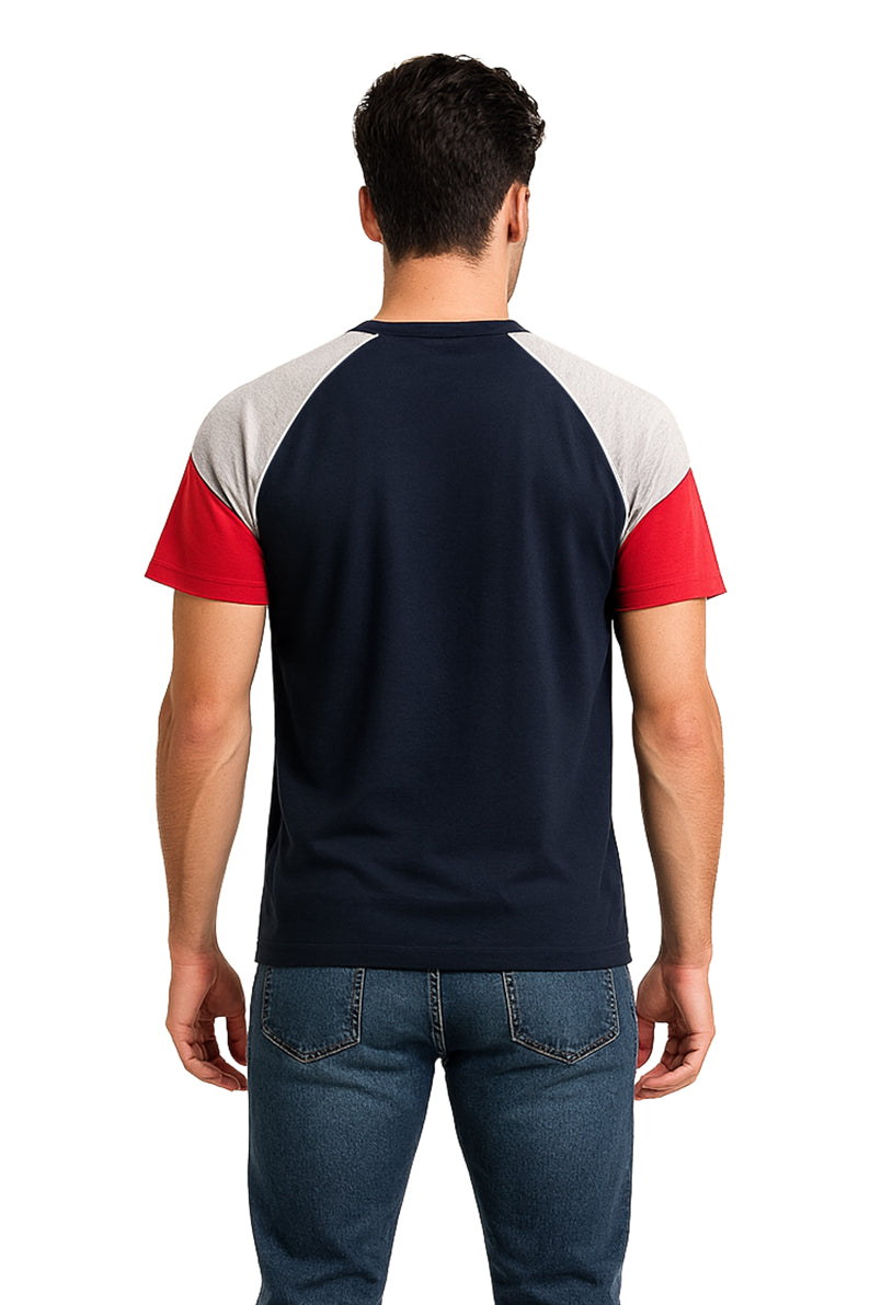 Playera Caballero MC / CONFIDENCE  MARINO/ROJO