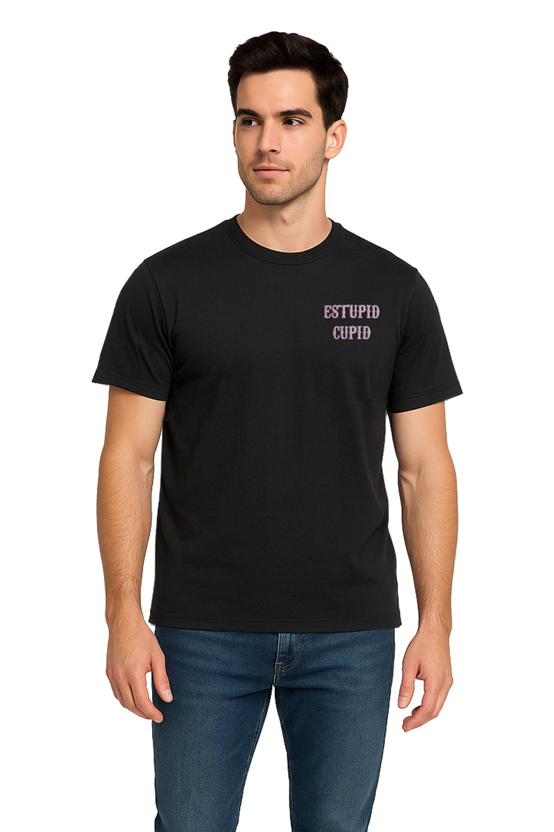 Playera Caballero MC / “ESTUP CUPID” NEGRO